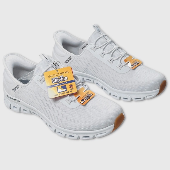 Skechers Glide Step - Tranquility Shoes - NEW Womens 8.5 Wide White - #48468-CL3 - Picture 2 of 6